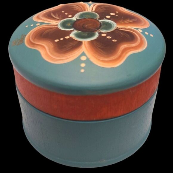 Vintage‎ Hand-Painted Tole Wooden Tri ket Box - Picture 8 of 12